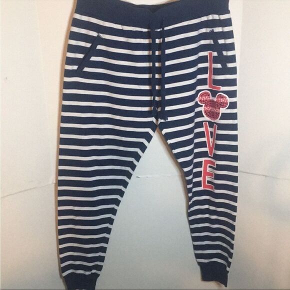 EUC DISNEY PARKS MICKEY MOUSE MEDIUM JOGGERS/SWEATPANTS - Picture 1 of 9